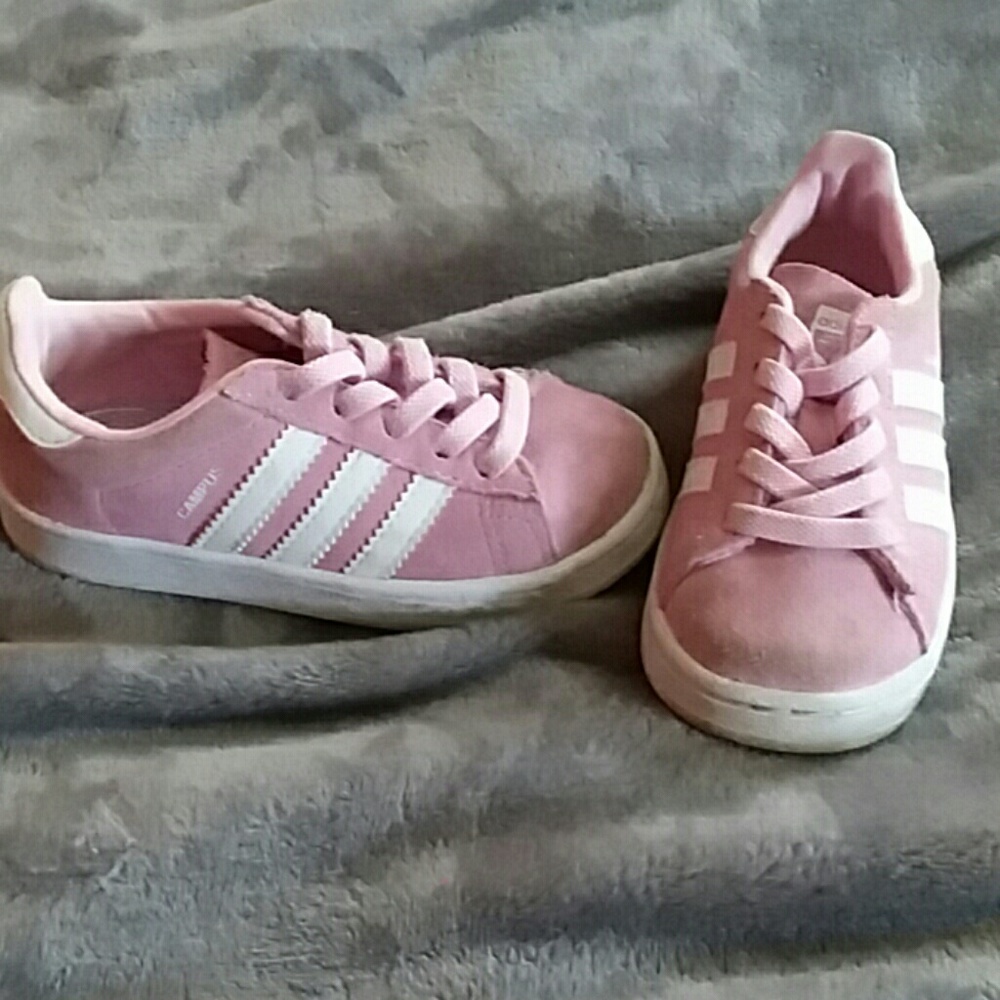 Toddler girls suede Adidas shoes